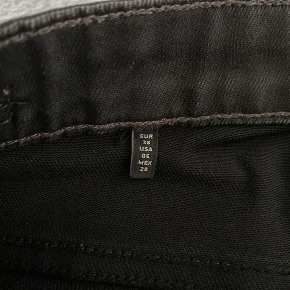 ZARA Jeans Womens 6 28w Black Skinny Pants Slim Fit Mid Rise Stretch Casual - Picture 7 of 12